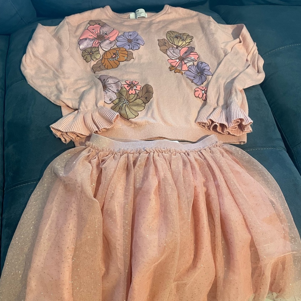 Girls Skirt set Pink